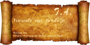 Turcsányi Artúr névjegykártya